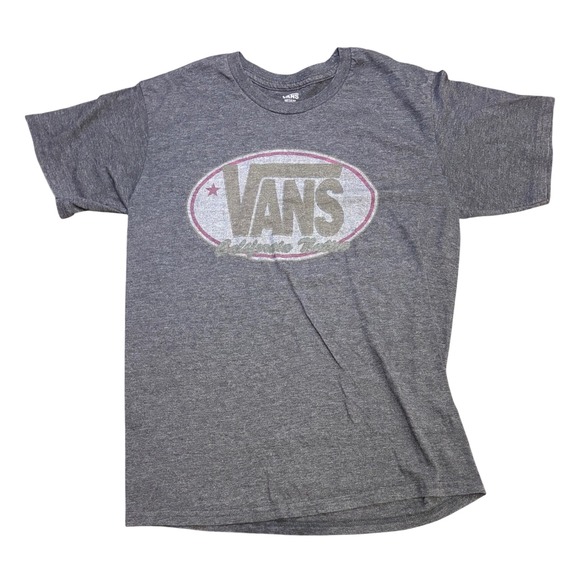 Vans Classic Roots Graphic T-Shirt Mens Medium Heather Gray Skate Surf - Picture 1 of 4